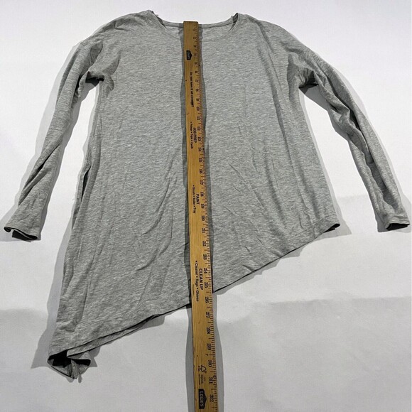 LULULEMON To The Point Long Sleeve Gray Asymmetrical Tie T-Shirt Top Sz 6 - Picture 3 of 8